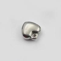 304 Stainless Steel Pendant, Heart, DIY original color [