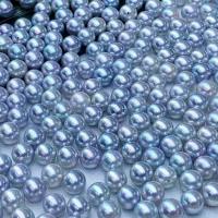 Natural Akoya Cultured Pearl Beads, Akoya Cultured Pearls, Round, DIY, grey, 5-6mm 