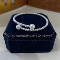 Perlen Armbänder, Natürliche kultivierte Süßwasserperlen, Modeschmuck & für Frau, weiß, Länge:ca. 7.5 ZollInch, verkauft von PC