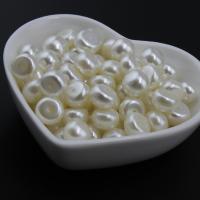 ABS Plastic Pearl Beads, stoving varnish white 