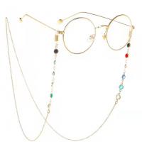 Zinklegierung Brillenkette, unisex & mit Strass, keine, Länge:ca. 70 cm, verkauft von PC