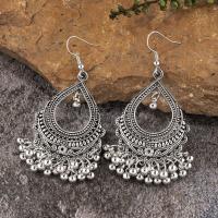 Zinc Alloy Drop Earring, antique silver color plated, vintage & fashion jewelry & for woman 