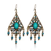 Zinc Alloy Drop Earring, gold color plated, fashion jewelry & for woman & with rhinestone 