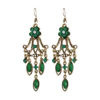 Zinc Alloy Drop Earring, gold color plated, fashion jewelry & for woman & with rhinestone nickel, lead & cadmium free 