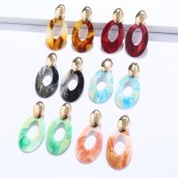 Acrylic Drop Earring, Plank, with Zinc Alloy, fashion jewelry & for woman 