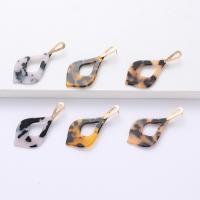 Acrylic Drop Earring, Acetate, with Zinc Alloy, fashion jewelry & for woman 