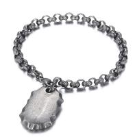 Stainless Steel Charm Bracelet, 316L Stainless Steel, fashion jewelry & for man, 7mm,36*23mm Approx 8.66 Inch 