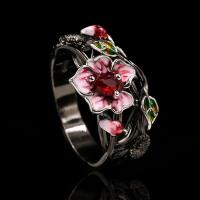 Латунное кольцо с стразами, Латунь, разный размер для выбора & Женский & со стразами, продается PC