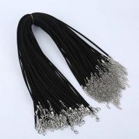 Velveteen Necklace Chain, with Zinc Alloy, with 1.97inch extender chain, DIY 2.6mm Approx 17.72 Inch [