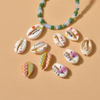 Fancy Printing Shell Beads, Conch, DIY 