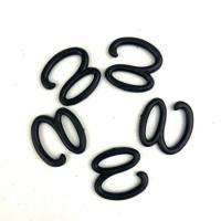 Kunststoff Tasche Double Eye Swivel Ringe, schwarz, 27x18mm, verkauft von PC[