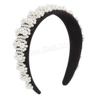Hair Bands, Cloth, with Plastic Pearl, fashion jewelry & for woman nickel, lead & cadmium free, 40mm 