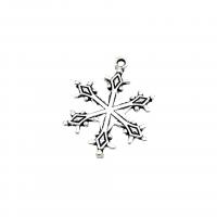 Zinc Alloy Jewelry Pendants, Snowflake, antique silver color plated, vintage & DIY Approx 