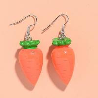 Easter Jewelry, Resin, with Zinc Alloy, Carrot, handmade, fashion jewelry & for woman, 16*53mm, Approx 