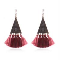 Zinc Alloy Drop Earring, with Caddice, plated, fashion jewelry & for woman 28*98mm 