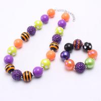 Acrylic Children Jewelry Sets, with Zinc Alloy, with 2.36inch extender chain, Girl & fashion jewelry 20mm Approx 15.74 Inch [