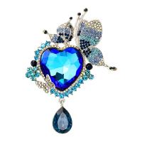 Crystal Brooch, Zinc Alloy, with Crystal, fashion jewelry & for woman & with rhinestone 