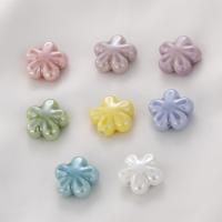 Flower Porcelain Beads, petals, stoving varnish, DIY 18mm Approx 2mm [