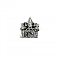 Zinc Alloy Jewelry Pendants, Castle, antique silver color plated, DIY Approx 4mm, Approx 