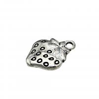 Zinc Alloy Fruit Shape Pendants, Strawberry, antique silver color plated, DIY Approx 1.5mm, Approx 