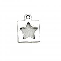 Zinc Alloy Star Pendant, antique silver color plated, DIY & hollow Approx 1.5mm, Approx 
