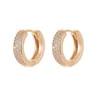 Cubic Zirconia Micro Pave Brass Earring, gold color plated, DIY & micro pave cubic zirconia 
