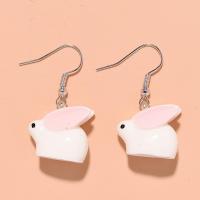 Resin Drop Earring, Rabbit, handmade, fashion jewelry & for woman, 19*36mm, Approx 