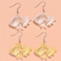Resin Drop Earring, Goldfish, handmade, fashion jewelry & for woman 40*49mm, Approx 