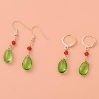Crystal Drop Earring, with Zinc Alloy, polished, fashion jewelry & for woman, Approx 