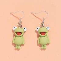 Resin Drop Earring, Frog, fashion jewelry & for woman, 14*45mm, Approx 