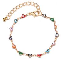 Evil Eye Jewelry Bracelet, Zinc Alloy, with 1.97inch extender chain, plated, fashion jewelry & for woman & enamel Approx 6.3 Inch 