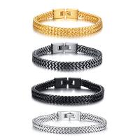 Edelstahl Armbänder, 304 Edelstahl, Vakuum-Ionen-Beschichtung, Modeschmuck & unterschiedliche Länge der Wahl & für den Menschen, keine, 6.5mm, verkauft von PC