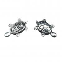 Perles intercalaires en alliage de zinc, tortue, Plaqué de couleur d'argent, DIY Environ 1mm, Environ Vendu par sac