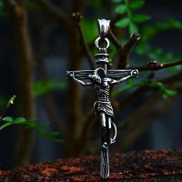 Нержавеющая сталь крест подвески, Нержавеющая сталь 304, Инсус крест, полированный, Винтаж & DIY продается PC