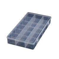 Plastic Bead Container, Polypropylene(PP), dustproof & 18 cells, clear 