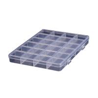 Plastic Bead Container, Polypropylene(PP), dustproof & transparent & 24 cells 