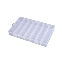 Plastic Bead Container, Polypropylene(PP), dustproof & 28 cells & transparent 