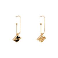 Asymmetric Earrings, Zinc Alloy, high quality plated, fashion jewelry & for woman & with rhinestone, golden 