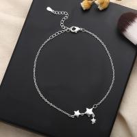 Zinc Alloy Anklet, with 1.97inch extender chain, silver color plated, fashion jewelry & for woman Approx 7.87 Inch 