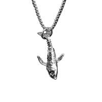 Zinc Alloy Necklace, Whale, silver color plated, fashion jewelry & Unisex Approx 70 cm 