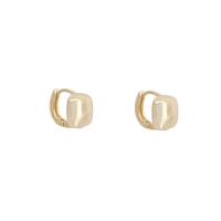 Zinc-Alloy-Huggie-Hoop-Earring, alliage de zinc, Plaqué d'or, bijoux de mode & pour femme, doré Vendu par paire