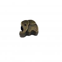 Zinc Alloy Animal Beads, Elephant, antique bronze color plated, vintage & DIY Approx [