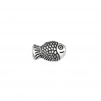 Zinc Alloy Animal Beads, Fish, antique silver color plated, vintage & DIY Approx [
