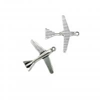 Vehicle Shaped Zinc Alloy Pendants, Airplane, antique silver color plated, vintage & DIY Approx 