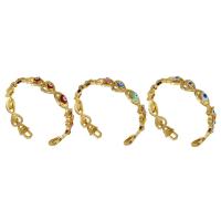 brazalete de cobre amarillo, metal, chapado en color dorado, Joyería & para mujer & esmalte, más colores para la opción, 13mm, diámetro interior:aproximado 54mm, Vendido por UD