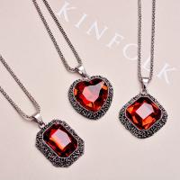 Crystal Zinc Alloy Necklace, with Crystal & fashion jewelry & for woman Approx 28.35 Inch 