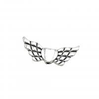 Zinc Alloy Heart Beads, Wing Shape, antique silver color plated, vintage & DIY Approx [