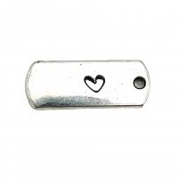 Zinc Alloy Jewelry Pendants, Rectangle, antique silver color plated, vintage & DIY & hollow Approx 