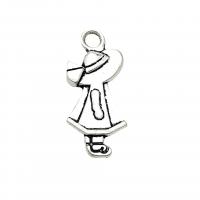 Character Shaped Zinc Alloy Pendants, Cartoon, antique silver color plated, vintage & DIY Approx 