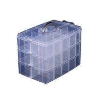 Plastic Bead Container, Polypropylene(PP), three layers & dustproof & transparent 